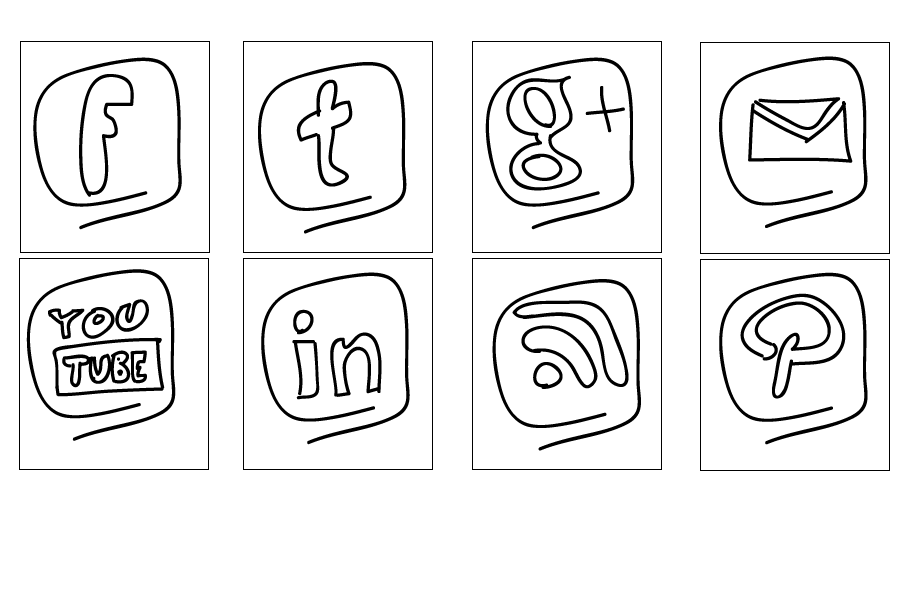 free social media icon set rainy style